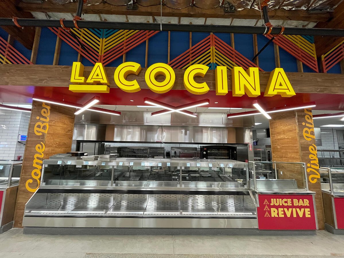 La Cocina food hall counter build