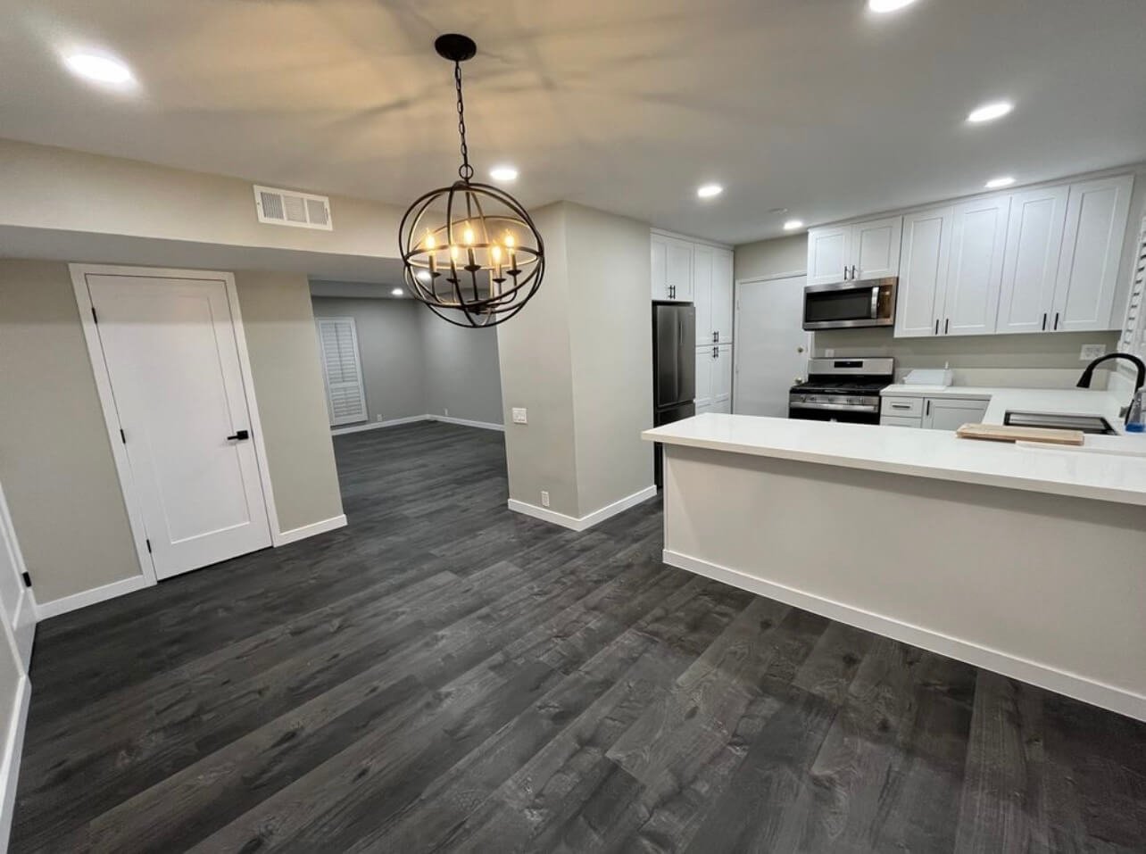 Open-plan kitchen and dining renovation